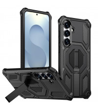 Husa Samsung Galaxy S24, Premium Antisoc, Stand Magnetic, Black