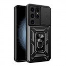 Husa Samsung Galaxy S24 Ultra Antisoc, Protectie camera, Inel, Black