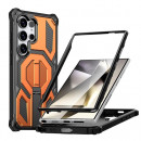Husa Samsung Galaxy S24 Ultra, Premium Antisoc, Stand Magnetic, Orange