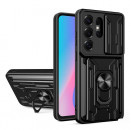 Husa Samsung Galaxy S26 Ultra, Protectie camera, Inel, Slot Card, Black