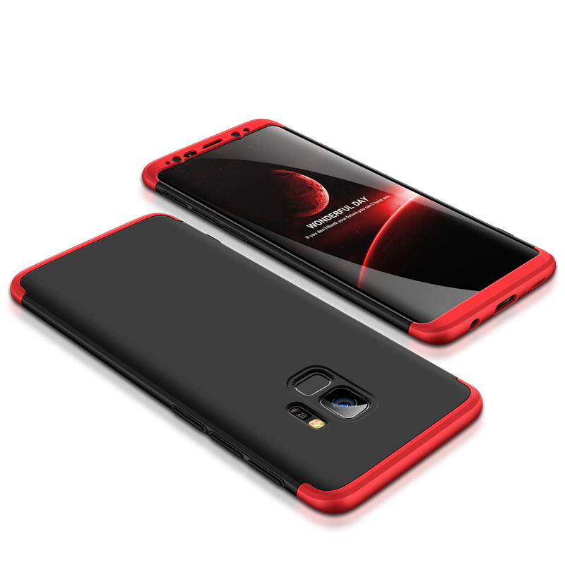 Husa Samsung S9 GKK Full Cover Black-Red - TemperedGlass.ro
