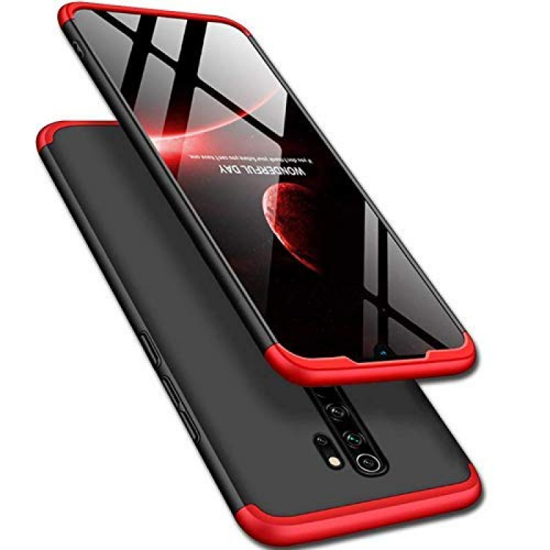 Bog aesthetic Daytime Husa Xiaomi Redmi Note 8 Pro GKK Full Cover 360, Black-Red -  TemperedGlass.ro