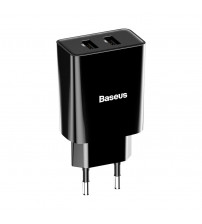 Incarcator Baseus Speed ​​Mini Dual, 2 x USB 2.1A, 10.5W, Negru