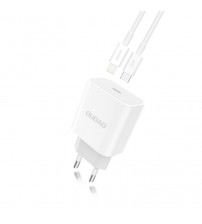 Incarcator Dudao, A8EU USB-C, Quick Charge, Cablu USB Type-C/Lightning inclus, Alb
