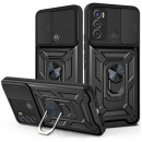 Husa Motorola Moto G60 Antisoc, Protectie camera, Inel, Black