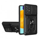 Husa Samsung Galaxy A53, Protectie camera, Inel, Slot Card, Black