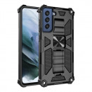 Husa Samsung Galaxy S21 FE Antisoc, Stand Magnetic, Black