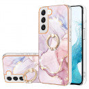 Husa Samsung Galaxy S22 Plus eleganta cu inel, Pink Marble Husa Samsung Galaxy S22 Plus eleganta cu inel, Pink Marble