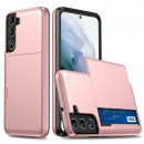 Husa Samsung Galaxy S23 Plus Antisoc, Slot card, Rose Gold