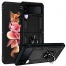 Husa Samsung Galaxy Z Flip3 Antisoc, Inel magnetic, Black