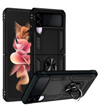 Husa Samsung Galaxy Z Flip3 Antisoc, Inel magnetic, Black