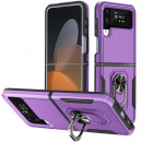 Husa Samsung Galaxy Z Flip4, Armor, Inel magnetic, Purple