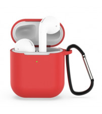 Husa silicon UltraSlim pentru Apple AirPods 1/2, Red