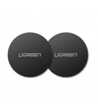 Set 2 placute metalice pentru suport auto magnetic, Ugreen, Negru
