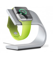 Suport incarcare Aluminium pentru Apple Watch, Silver